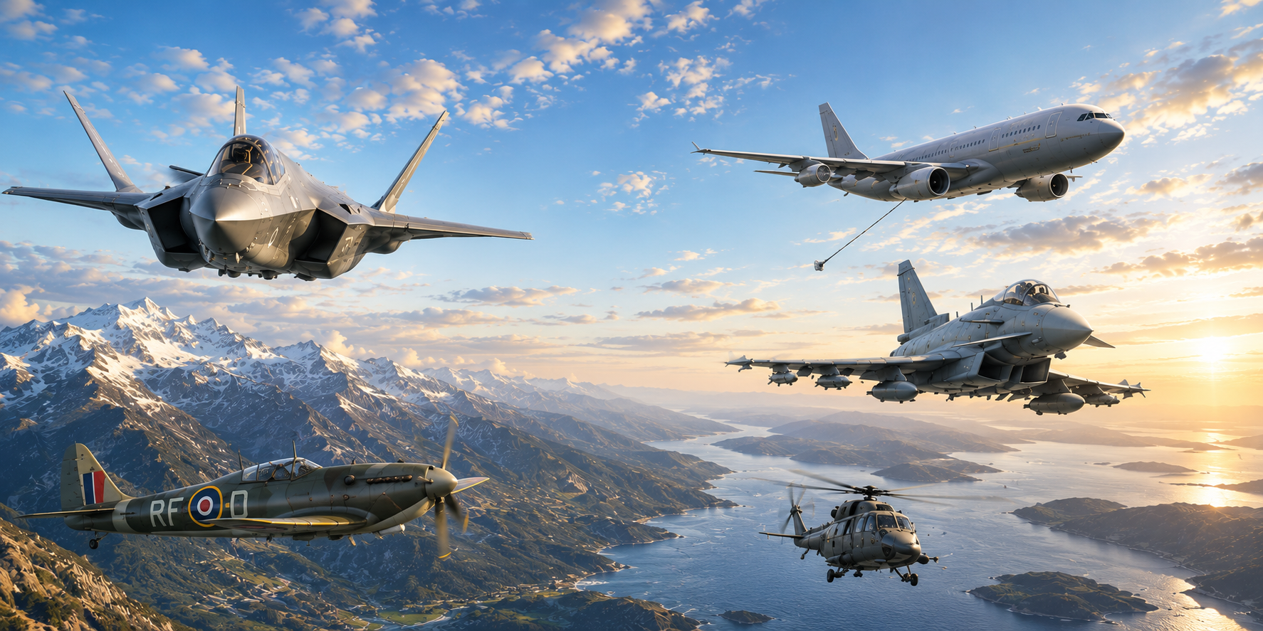 Military aircraft in flight